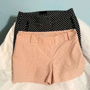Lot of 2 polka dot shorts ladies size 6